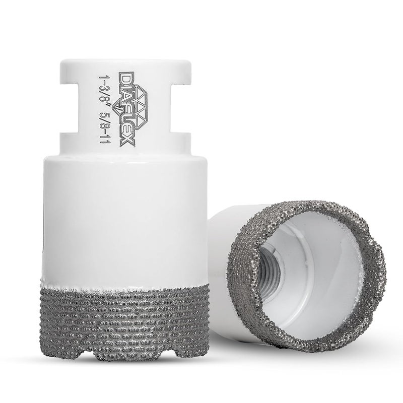 DIAFLEX Premium Brazed Core Bit – 1-3/8" Diamond Hole Saw for Porcelain, Ceramic, Stone, Dekton – 5/8"-11 Thread – Fast Clean Cuts – Vacuum Brazed – Wet or Dry Use - Image 1
